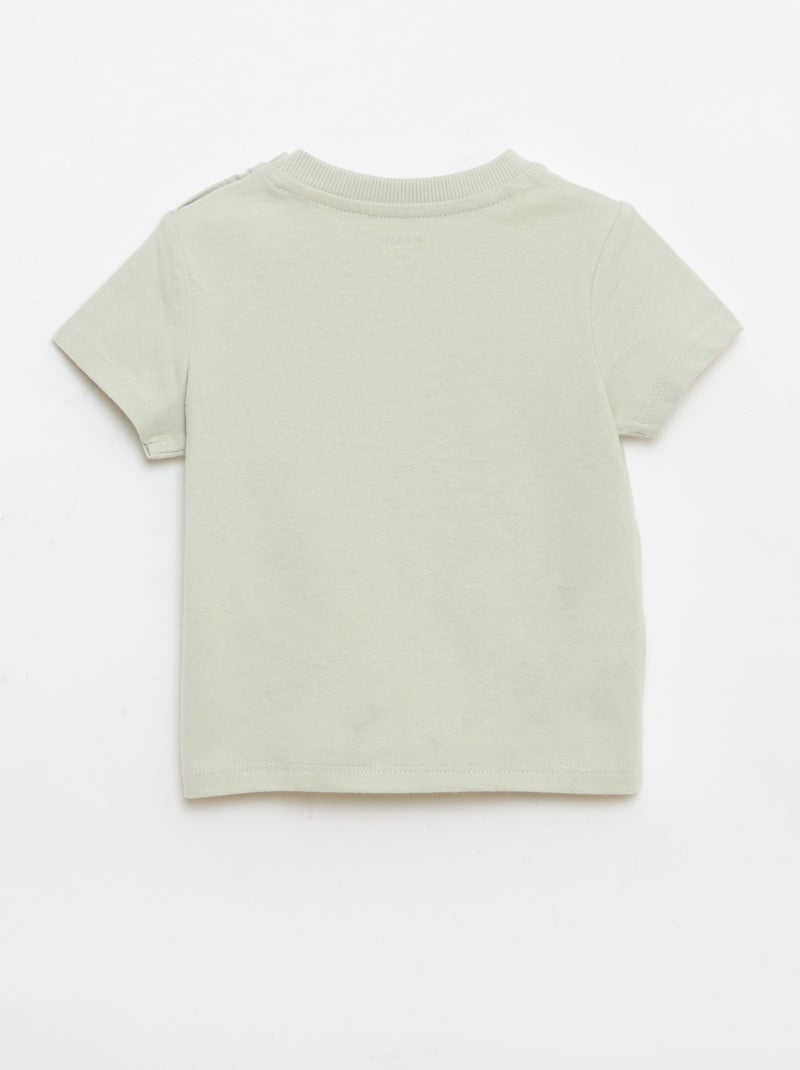 T-Shirt mit verspieltem Aufdruck Grün - Kiabi