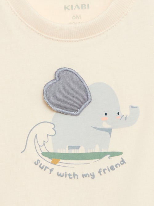 T-Shirt mit verspieltem Aufdruck - Kiabi