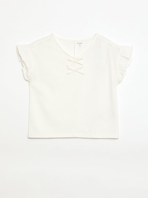 T-Shirt mit verspielten Schleifen - Kiabi