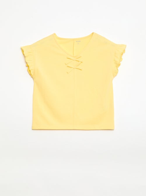 T-Shirt mit verspielten Schleifen - Kiabi