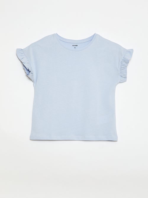 T-Shirt mit Volantärmeln - Kiabi