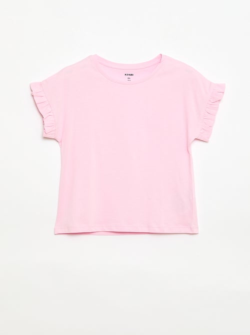 T-Shirt mit Volantärmeln - Kiabi