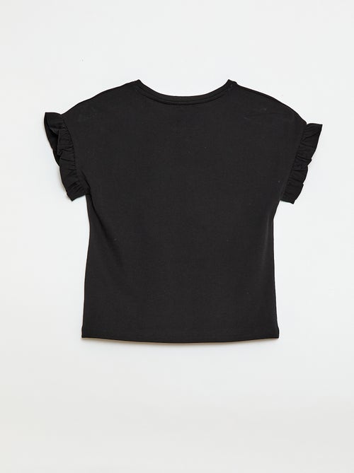 T-Shirt mit Volantärmeln - Kiabi