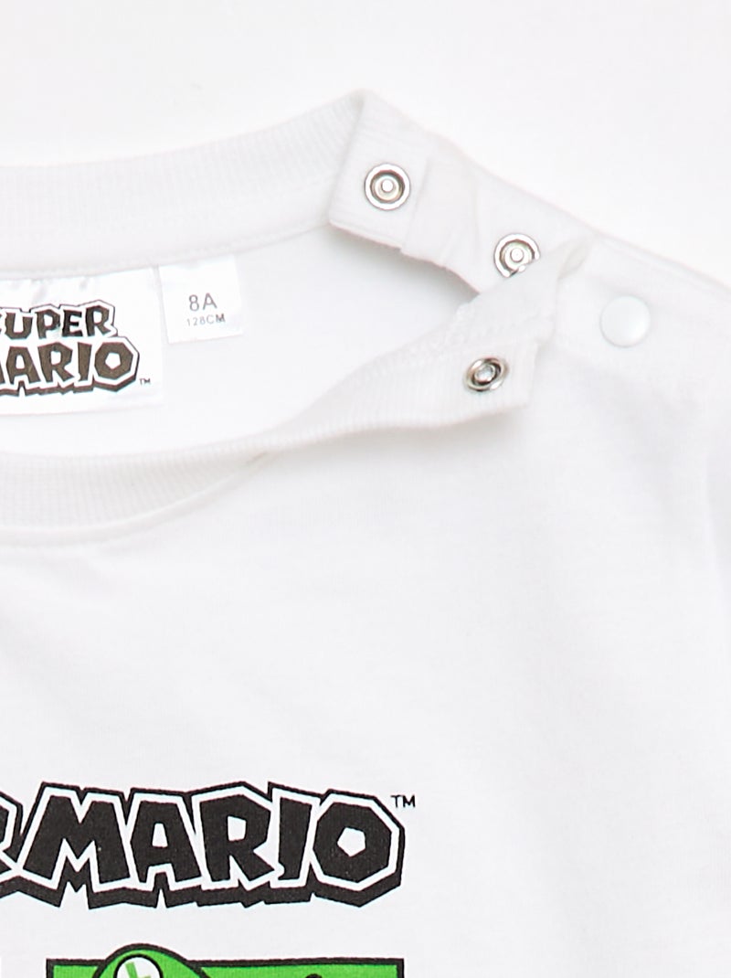 T-shirt "Nintendo" "Mario" - Collezione facile da indossare Bianco - Kiabi