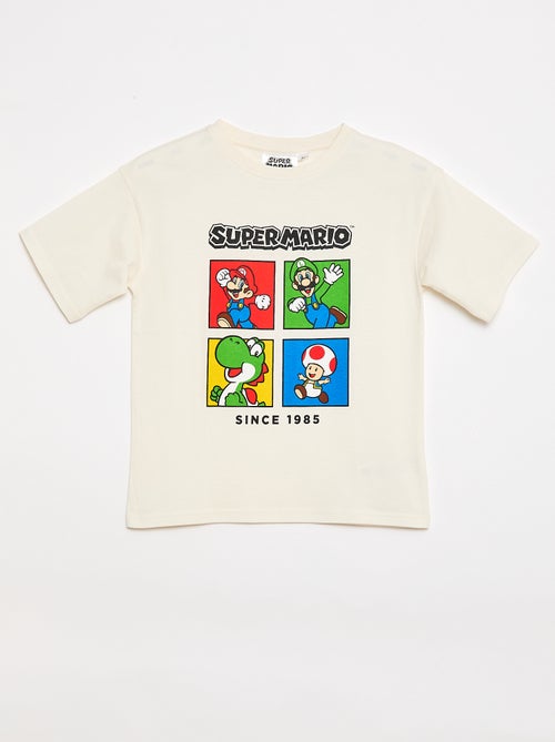 T-shirt 'Nintendo' 'Mario' en coton uni - Kiabi