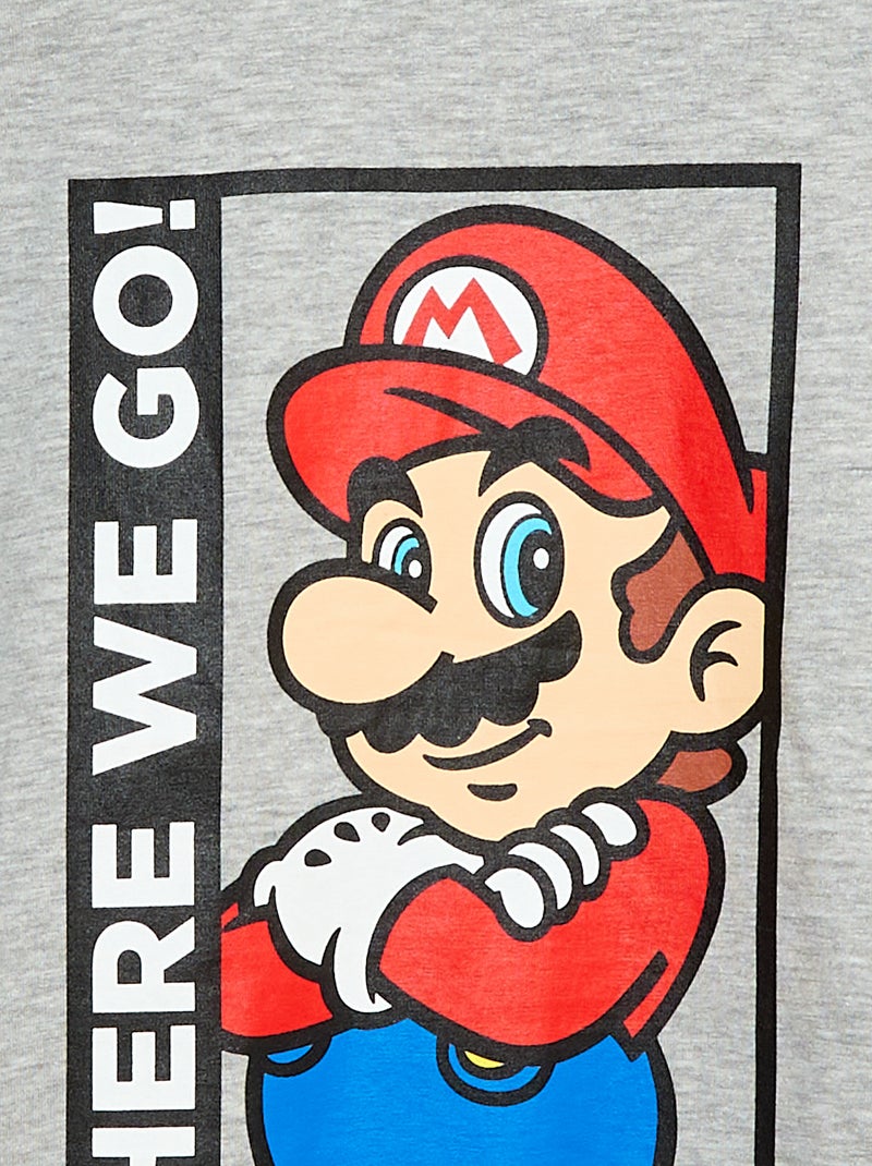 T-shirt 'Nintendo' 'Mario' en coton uni Gris - Kiabi