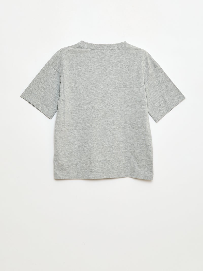 T-shirt 'Nintendo' 'Mario' in cotone tinta unita Grigio - Kiabi
