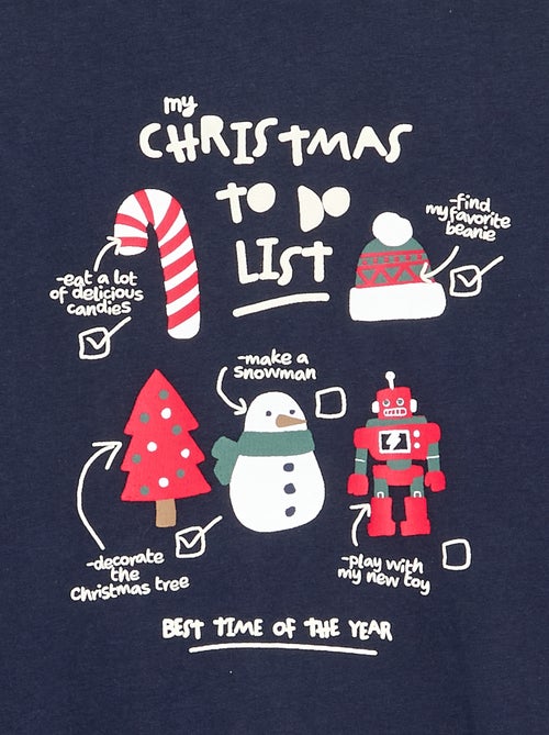 T-shirt 'Noël' à manches longues - Kiabi