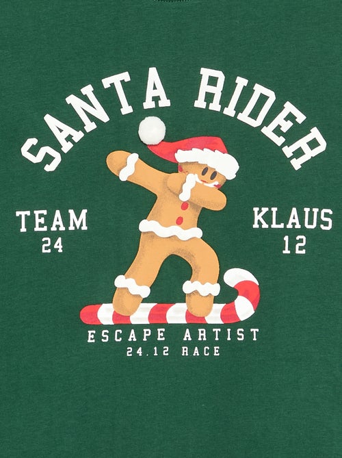 T-shirt 'Noël' à manches longues - Kiabi