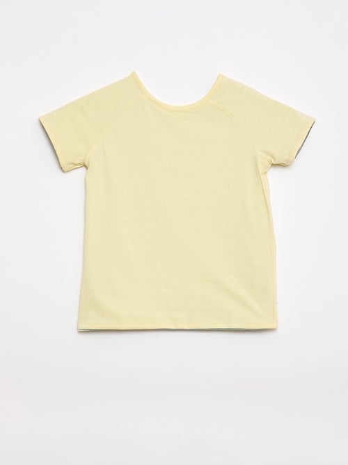 T-Shirt ohne feste Tragerichtung & wendbar, kurzärmlig - Kiabi