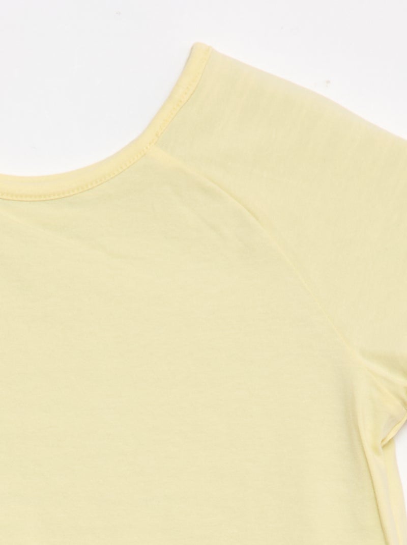 T-Shirt ohne feste Tragerichtung & wendbar, kurzärmlig Khaki - Kiabi