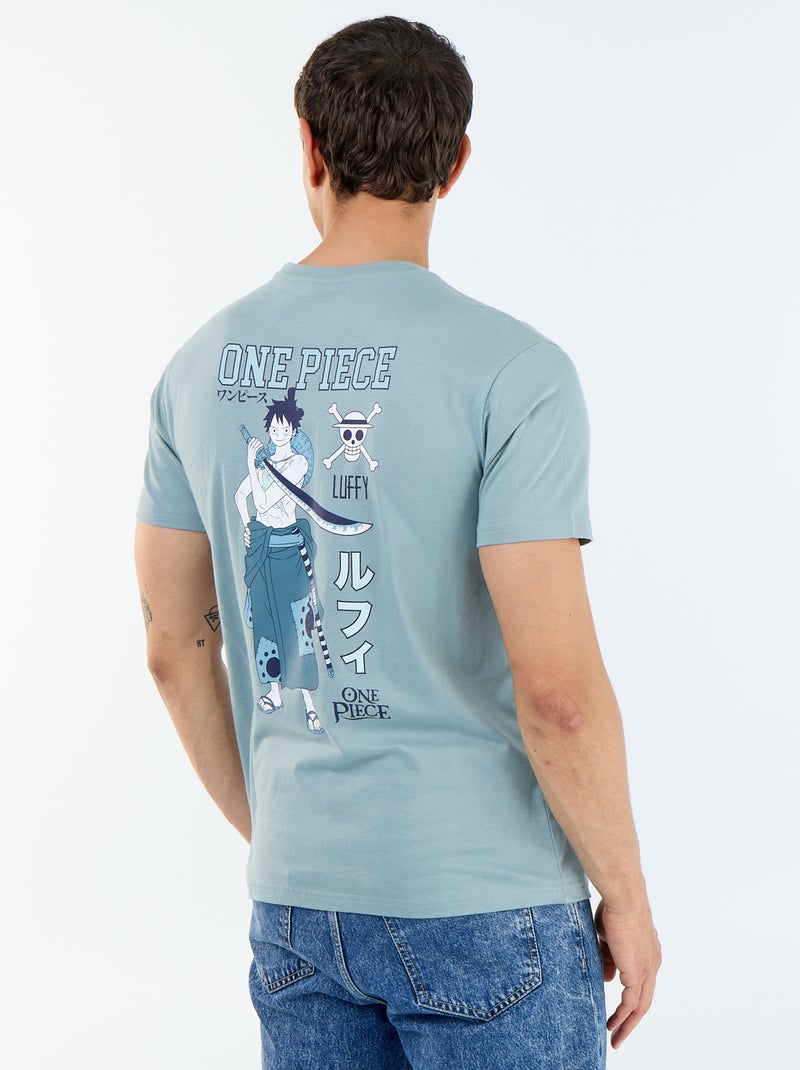 T-shirt 'One Piece' a maniche corte con stampa fronte/retro Blu - Kiabi