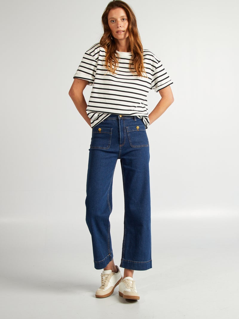 T-shirt oversize à col rond Blanc - Kiabi