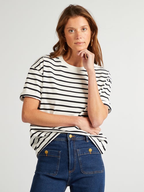 T-shirt oversize a girocollo - Kiabi
