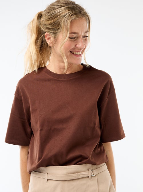 T-shirt oversize a girocollo - Kiabi T-shirt oversize a girocollo - Kiabi