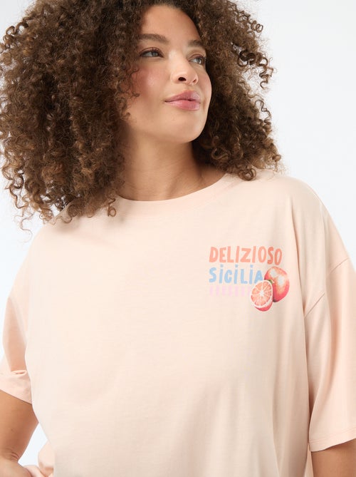 T-shirt oversize a maniche corte - Kiabi