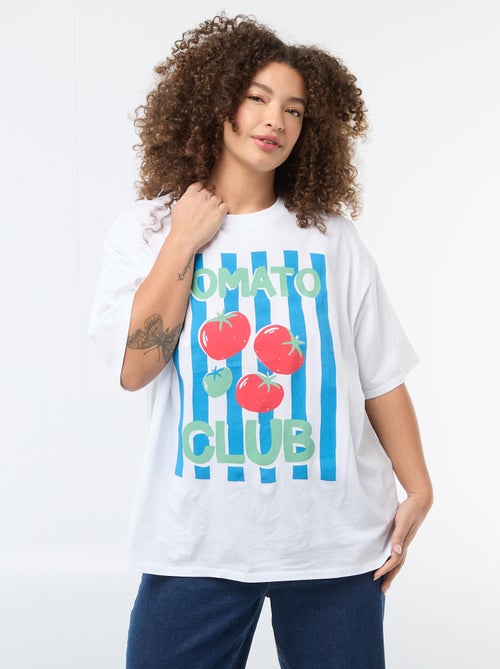 T-shirt oversize a maniche corte - Kiabi