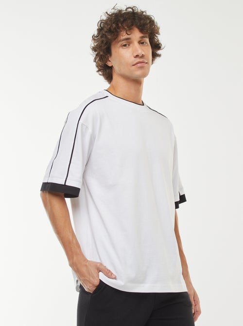 T-shirt oversize avec ligne - Kiabi