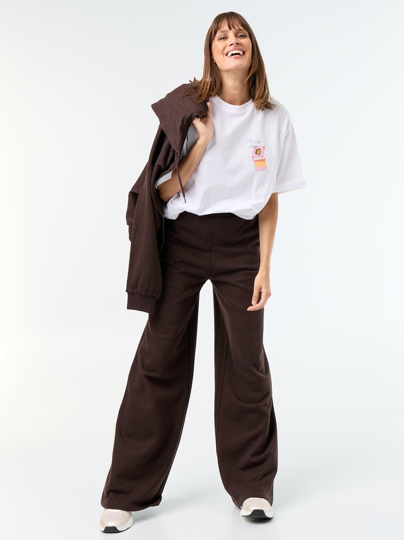 T-shirt oversize avec print au dos Blanc - Kiabi