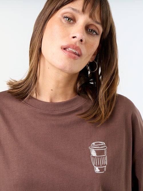 T-shirt oversize avec print au dos - Kiabi