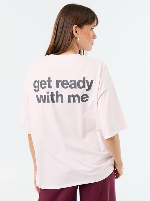 T-shirt oversize avec print au dos - Kiabi
