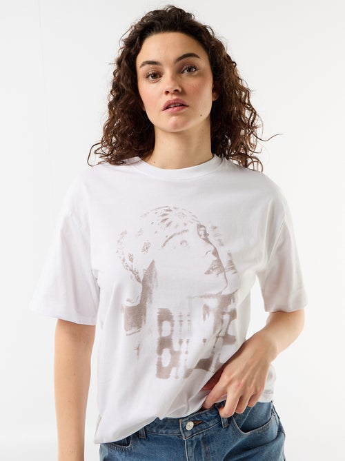 T-shirt oversize Billie Ellish à manches courtes - Kiabi
