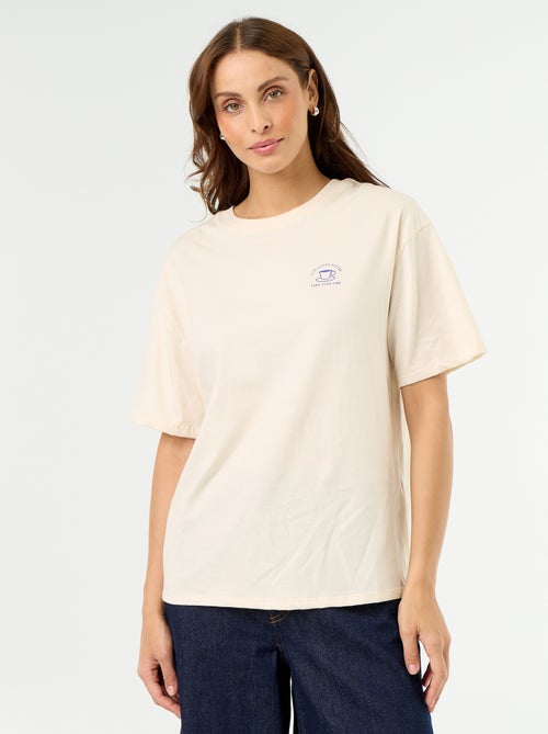 T-shirt oversize con scritta - Kiabi T-shirt oversize con scritta - Kiabi
