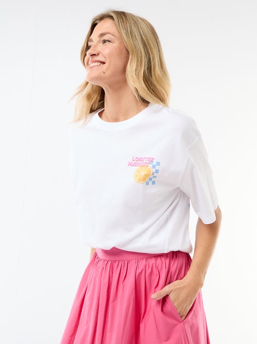 T-shirt oversize con scritta - Kiabi