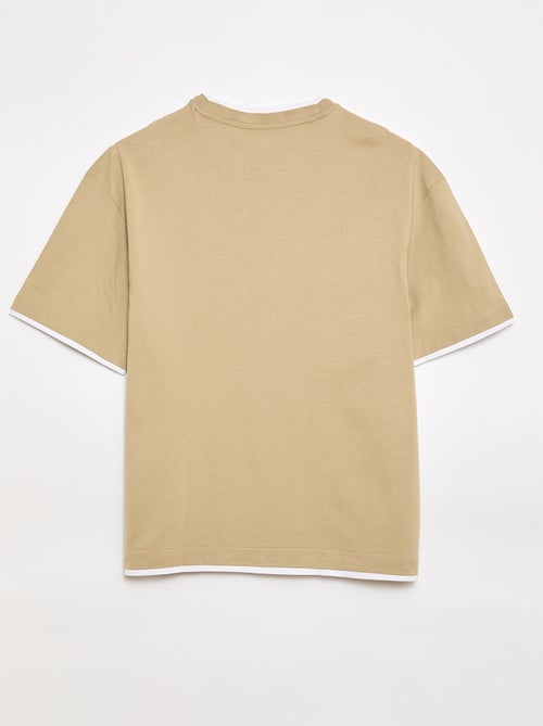 T-shirt oversize effetto 2-in-1 +1m90 - Kiabi