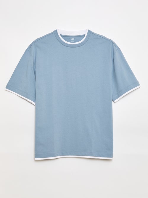 T-shirt oversize effetto 2-in-1 +1m90 - Kiabi