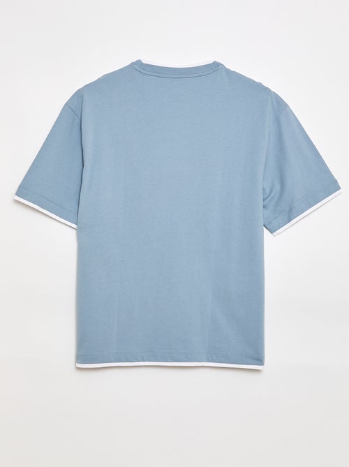 T-shirt oversize effetto 2-in-1 +1m90 - Kiabi