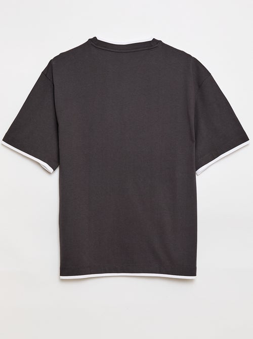T-shirt oversize effetto 2-in-1 +1m90 - Kiabi
