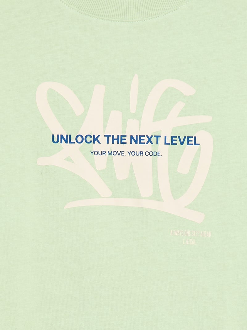 T-shirt oversize fantaisie Vert - Kiabi