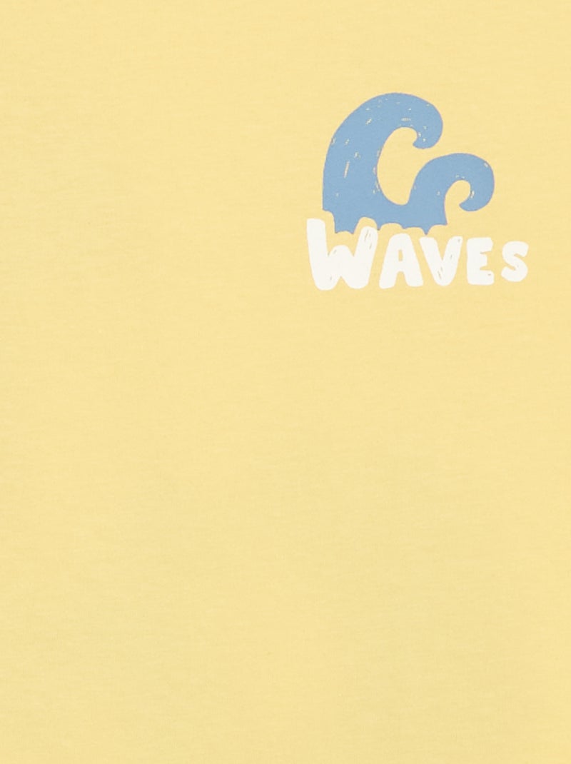 T-shirt oversize imprimé Jaune - Kiabi