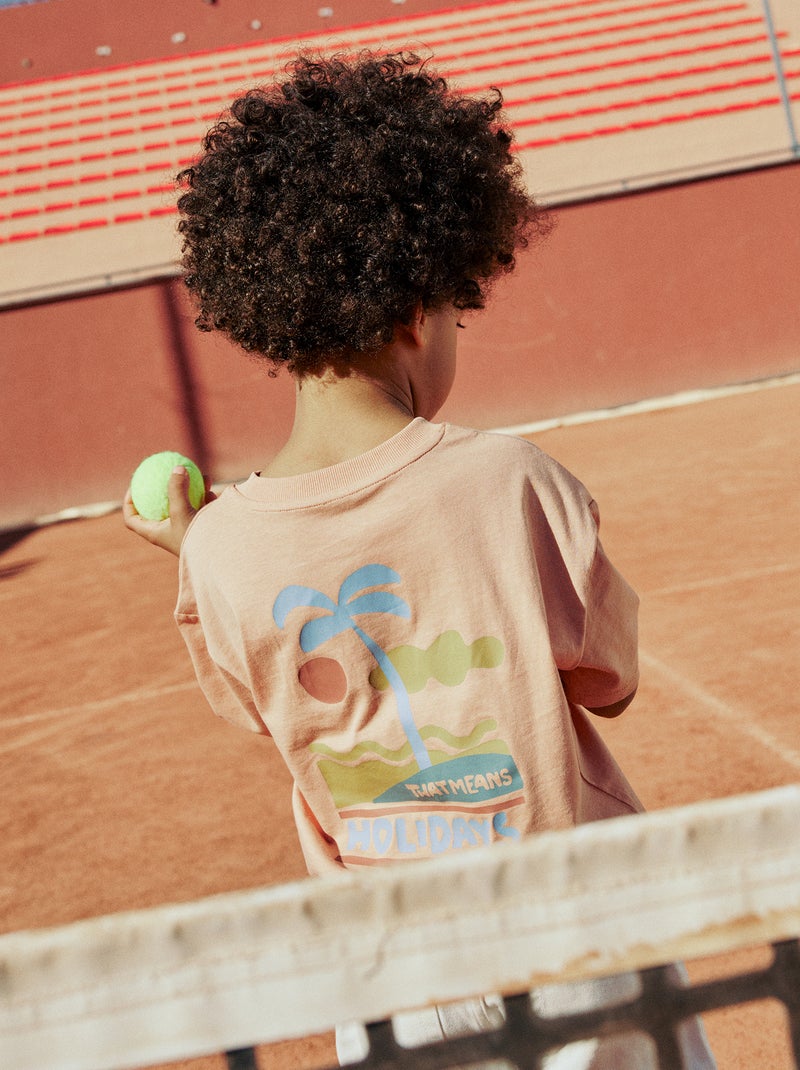 T-shirt oversize imprimé Orange - Kiabi