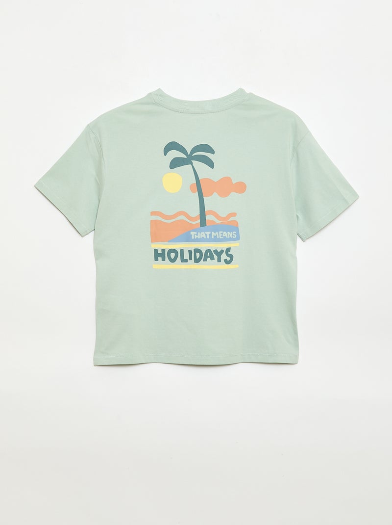 T-shirt oversize imprimé Vert - Kiabi