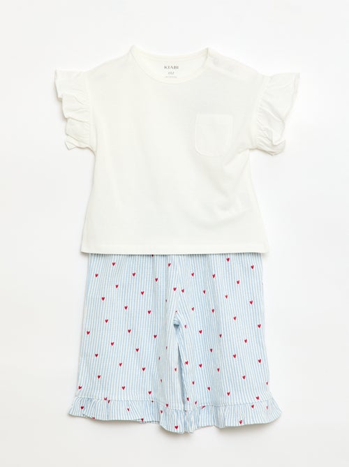 T-shirt + Pants Set - 2 Pockets - Kiabi