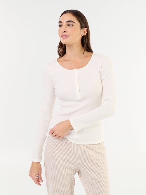 T-shirt pigiama in maglia a costine - Kiabi T-shirt pigiama in maglia a costine - Kiabi