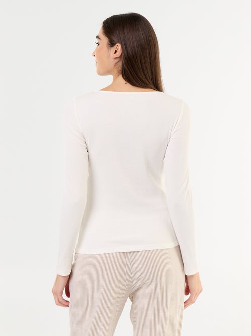 T-shirt pigiama in maglia a costine - Kiabi T-shirt pigiama in maglia a costine - Kiabi