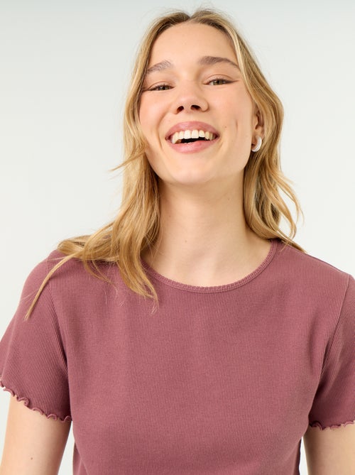 T-shirt pigiama in maglia a costine - Kiabi T-shirt pigiama in maglia a costine - Kiabi
