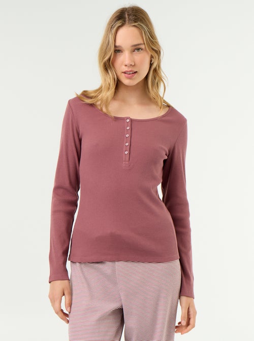 T-shirt pigiama in maglia a costine - Kiabi T-shirt pigiama in maglia a costine - Kiabi