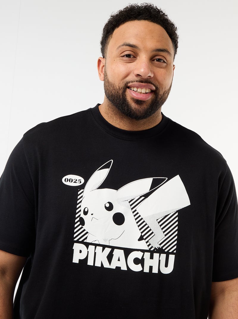 T-shirt 'Pikachu' 'Pokémon' à manches courtes Noir - Kiabi