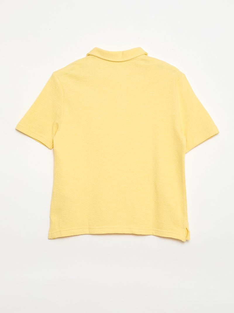 T-shirt polo Jaune - Kiabi