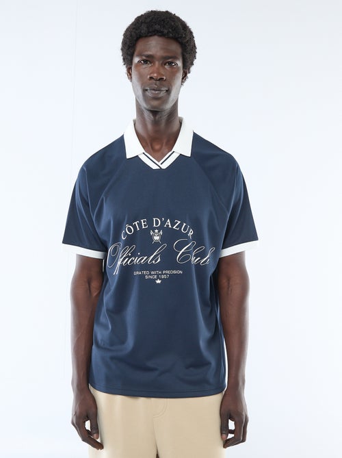 T-shirt polo stampato con messaggio - Kiabi
