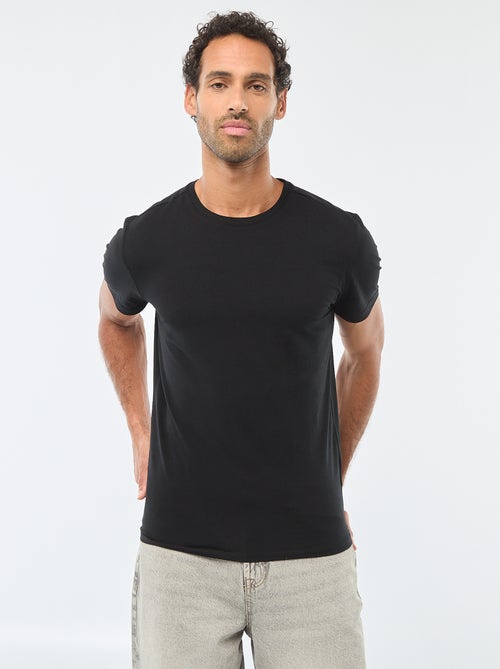 T-shirt pour homme en coton à col rond - Kiabi