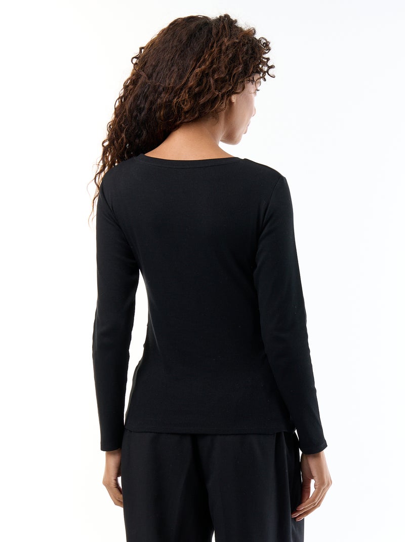 T-shirt premaman a costine Nero - Kiabi