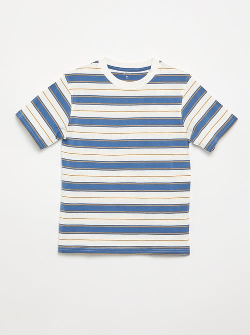 T-shirt rayé à manches courtes - Kiabi