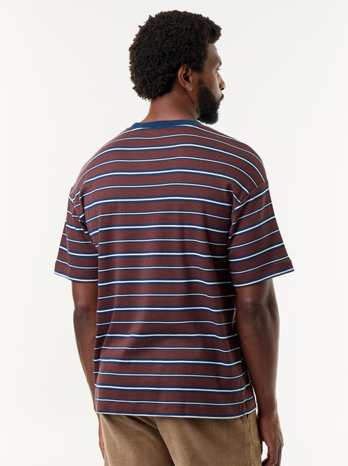 T-shirt rayé à manches courtes - Kiabi