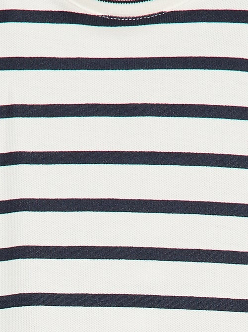 T-shirt rayé manches courtes en coton - Kiabi