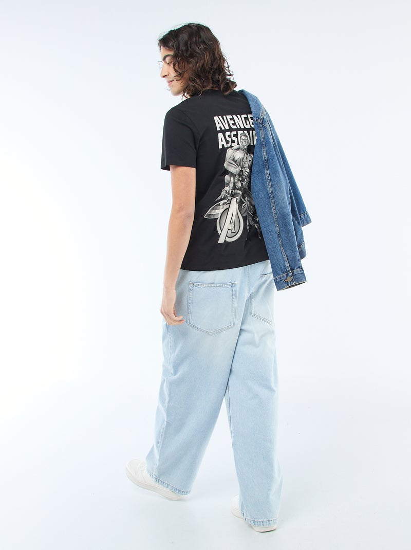 T-shirt regular 'Avengers' Noir - Kiabi